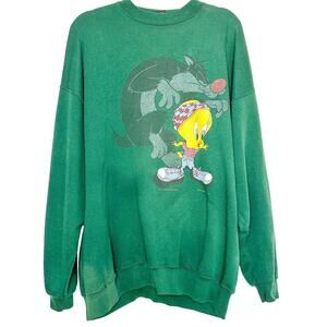 Vintage Looney Tunes Sweater with Tweety and Sylvester Sweatshirt Green